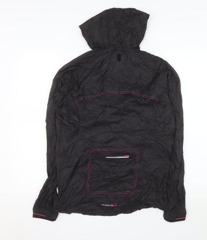 Karrimor Womens Black Size 12 Windbreaker Hooded Sports Jacket