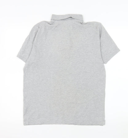 New Balance Men's Grey Short Sleeve Cotton Polo Shirt Size M