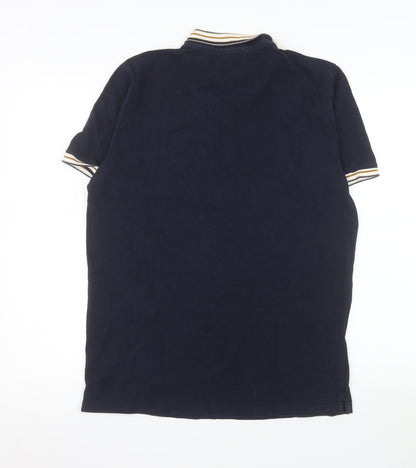 Ben Sherman Men's Blue Cotton Polo Shirt Size M Classic Style