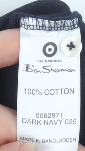 Ben Sherman Men's Blue Cotton Polo Shirt Size M Classic Style
