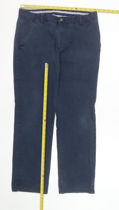 St. Bernard for Dunnes Stores Men's Blue Chino Trousers 34W 30L Cotton Blend