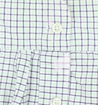 Ralph Lauren Men's Green Check Classic Fit Button-Down Shirt 2XL