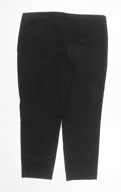 Atmosphere Women Black Size 14 Tailored Cropped Trousers
