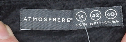 Atmosphere Women Black Size 14 Tailored Cropped Trousers