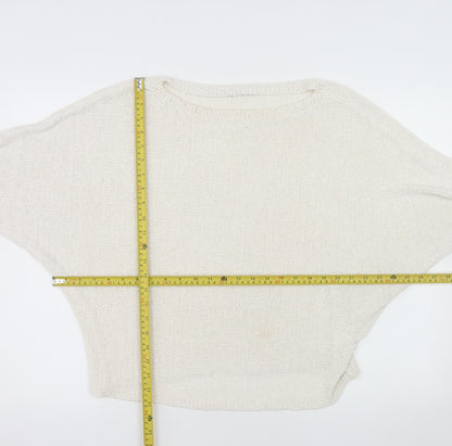 Reserved Women Ivory L Pullover Knit Jumper Relaxed Fit