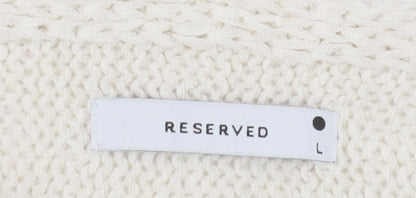 Reserved Women Ivory L Pullover Knit Jumper Relaxed Fit