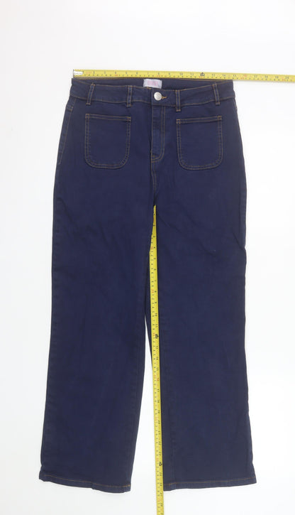 Savida Women's Blue Straight Leg Jeans Size 12 Regular Fit