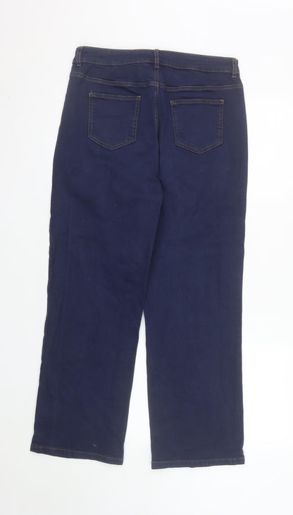 Savida Women's Blue Straight Leg Jeans Size 12 Regular Fit