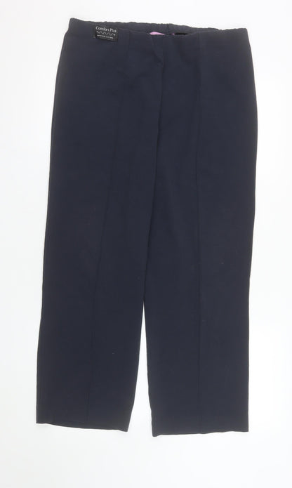 Epilogue Womens Black Size 14 Straight Leg Stretch Trousers
