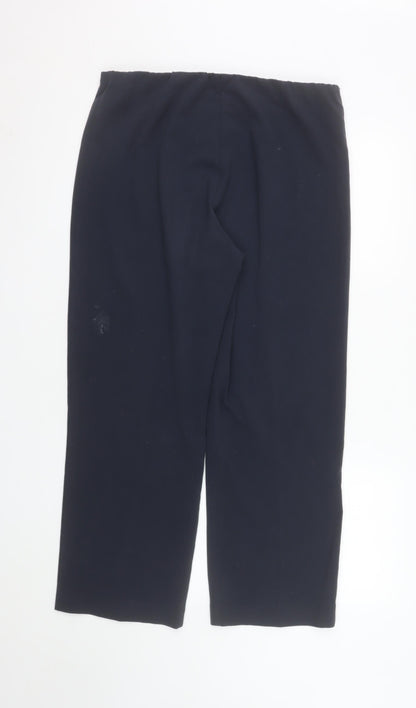 Epilogue Womens Black Size 14 Straight Leg Stretch Trousers