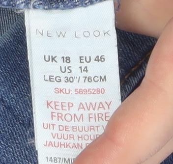 New Look Women’s Blue Stretch Denim Jegging Jeans Size 18