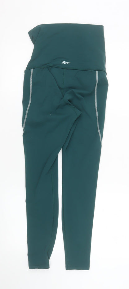 Reebok Women’s Green Speedwick Leggings Size S Slim Fit Activewear