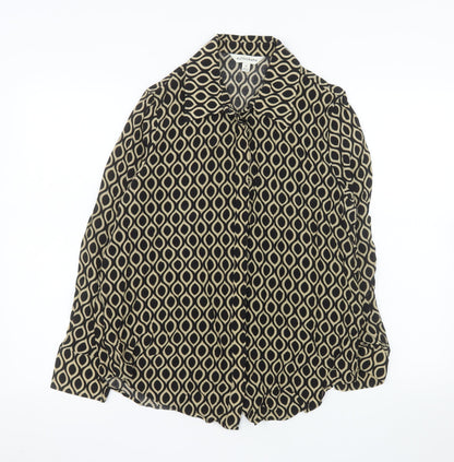 Marks and Spencer Autograph Women's Black Geometric Blouse Size 12