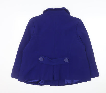Atmosphere Womens Blue Pea Coat Size 18 Short Lined Button Jacket