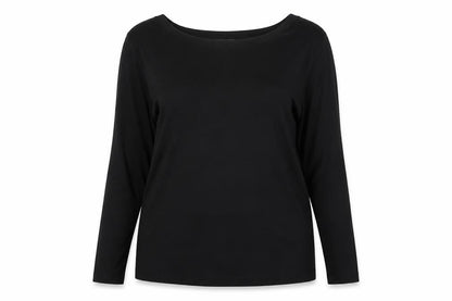 Dunnes Stores Women's Black XL Long Sleeve Basic Stretch Top