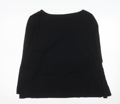 Dunnes Stores Women's Black XL Long Sleeve Basic Stretch Top
