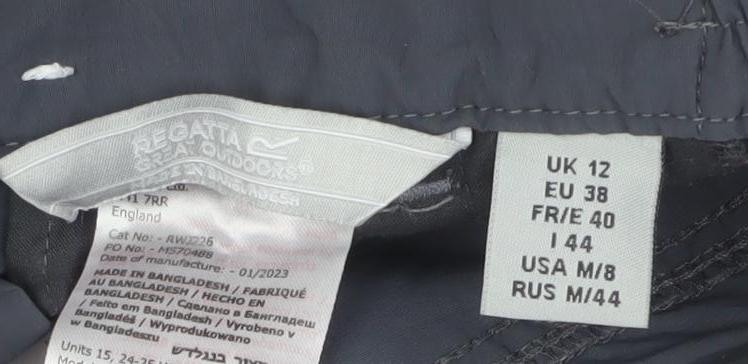 Regatta Women's Grey Cargo Hiking Shorts Size 12 Quick Dry