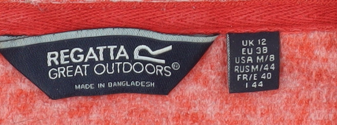 Regatta Women's Orange Full Zip Fleece Jacket Size 12