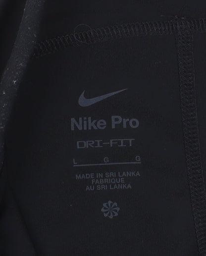 Nike Pro Dri-FIT Black Compression Shorts Womens L Gym Running