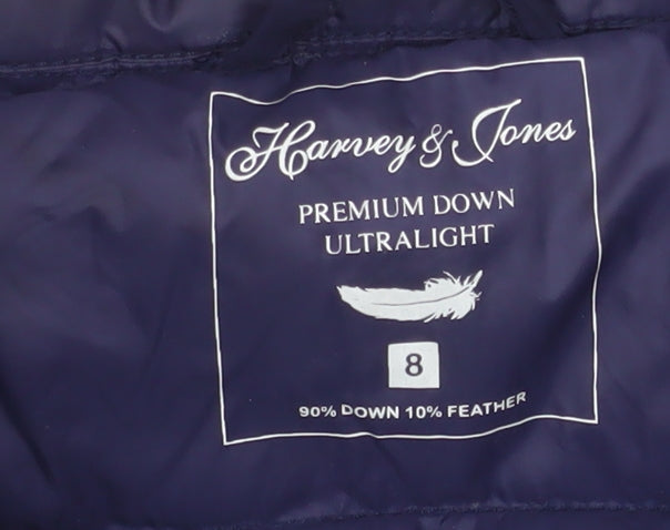 Harvey & Jones Men's Blue Ultralight Down Puffer Jacket M