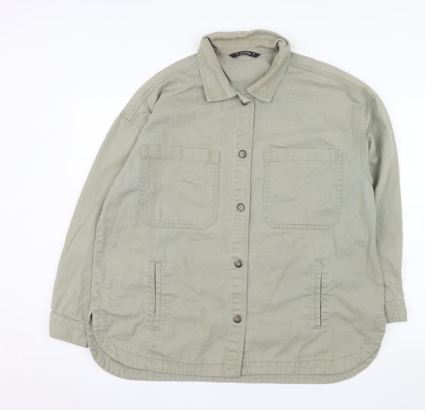 Dunnes Men's Green Cotton Casual Button Jacket L