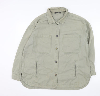 Dunnes Men's Green Cotton Casual Button Jacket L