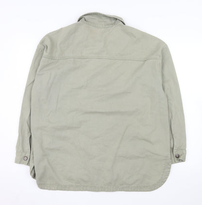 Dunnes Men's Green Cotton Casual Button Jacket L