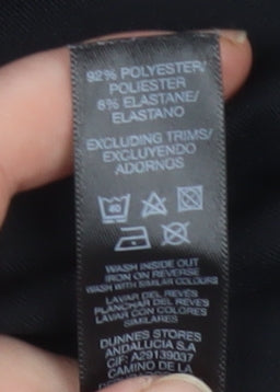 Dunnes Stores Womens Black Cropped Stretch Jersey Trousers XL