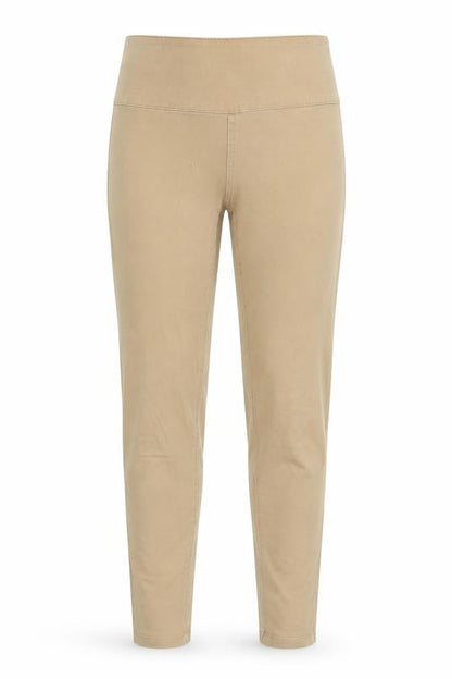 Pieces Women’s Beige High Waist Skinny Leggings S Zip Detail