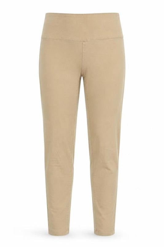 Pieces Women’s Beige High Waist Skinny Leggings S Zip Detail