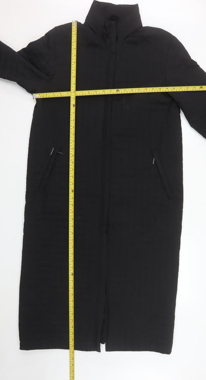 Dannimac Women’s Black Long Puffer Coat M Lined Insulated Winter Jacket