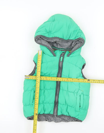 Mini Club Boys Green Hooded Puffer Bodywarmer 4-5 Years