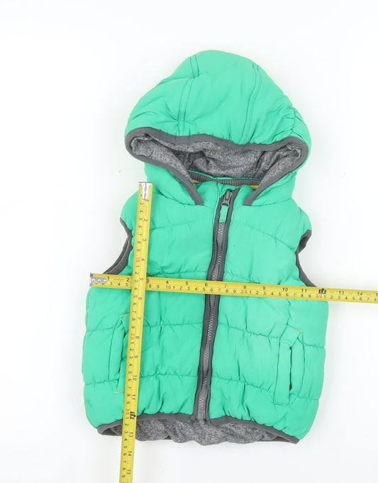 Mini Club Boys Green Hooded Puffer Bodywarmer 4-5 Years