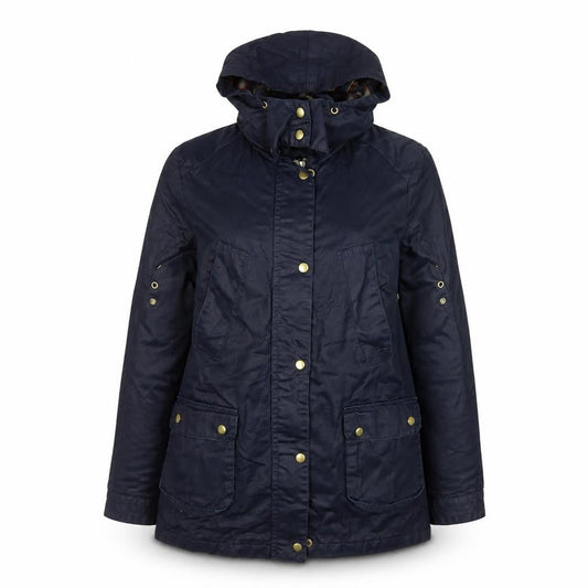 Zara Woman Blue Hooded Waterproof Parka Jacket XS