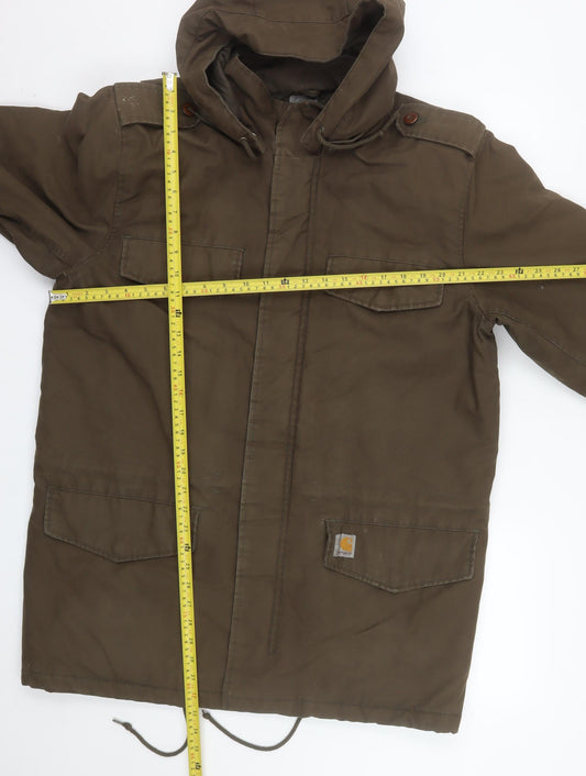 Carhartt Men’s Brown XL Hickman Coat Parka Hooded Lined Work Jacket