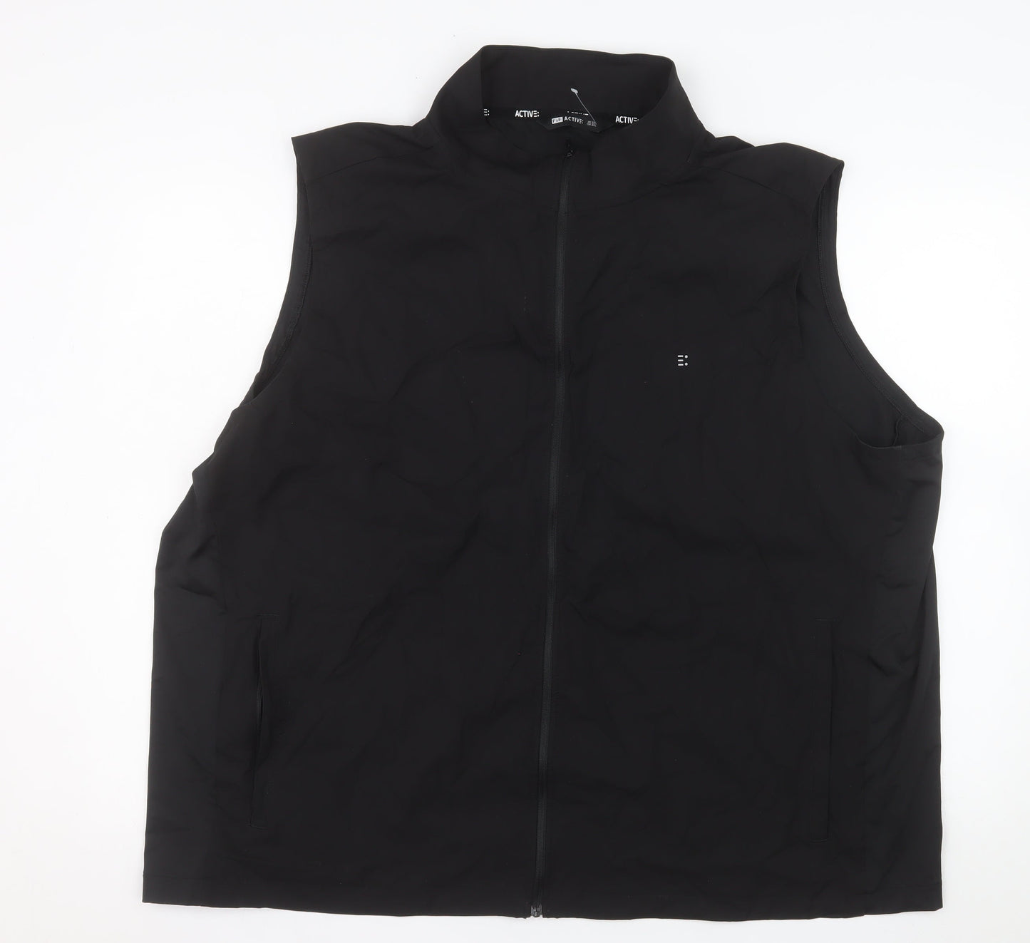 F&F Men’s Black 3XL Softshell Sleeveless Activewear Jacket