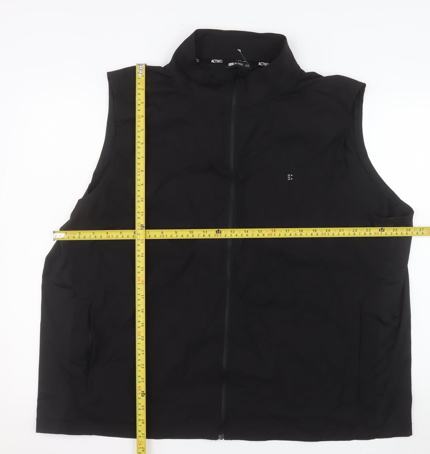 F&F Men’s Black 3XL Softshell Sleeveless Activewear Jacket