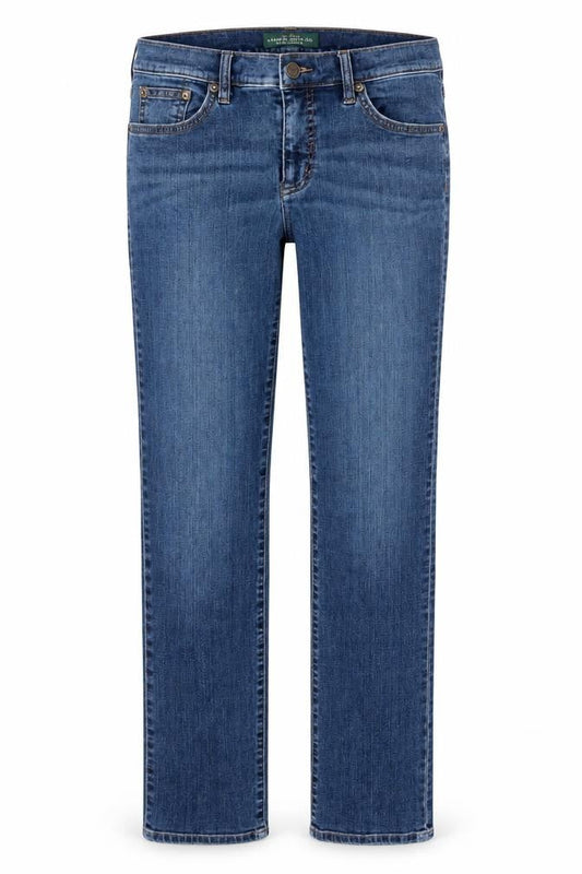 Front view of Ralph Lauren LRL Blue Straight Fit women’s denim jeans, size UK 8