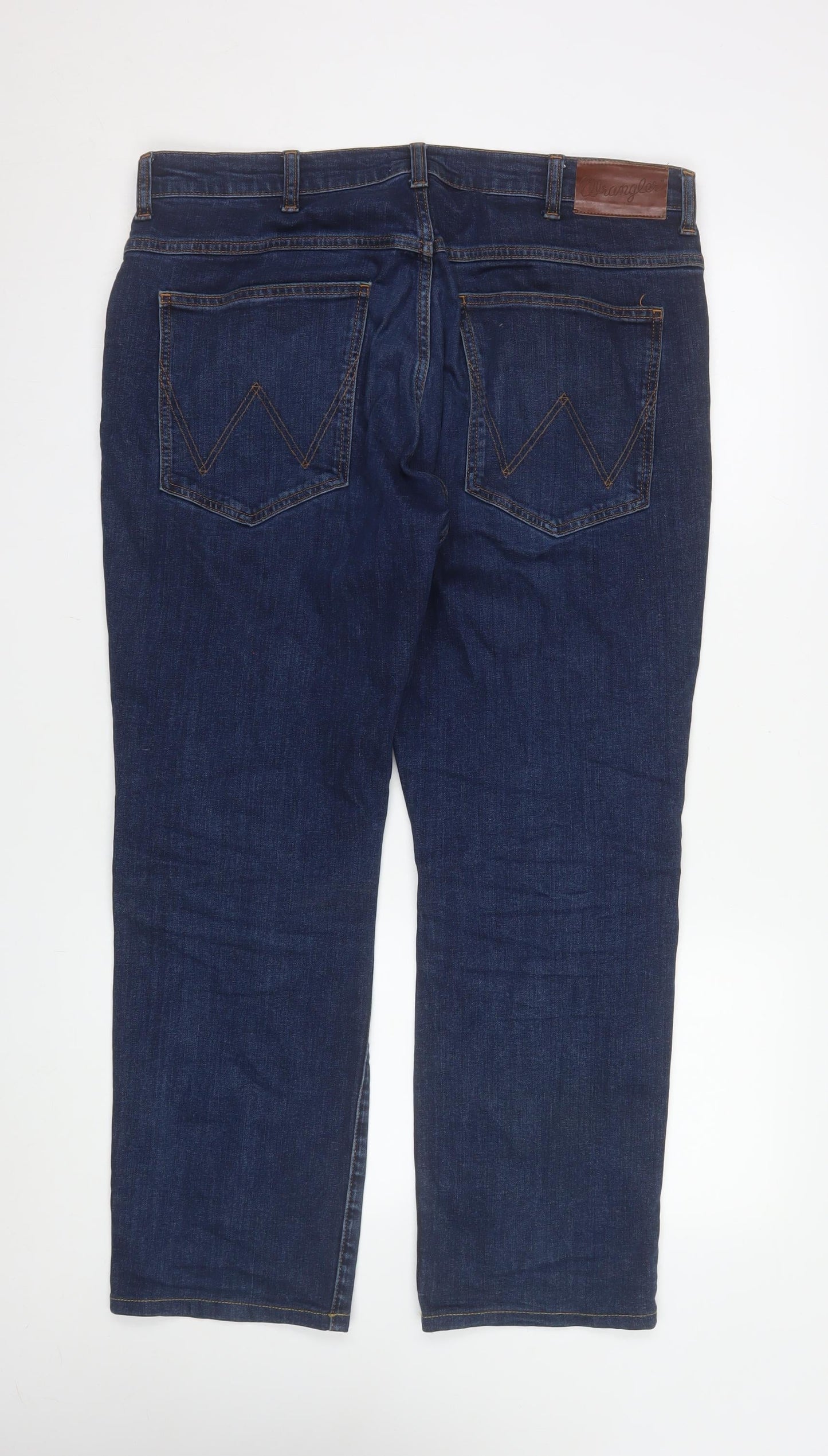 Wrangler Men's Blue 36x30 Arizona Straight Fit Denim Jeans