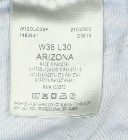 Wrangler Men's Blue 36x30 Arizona Straight Fit Denim Jeans