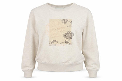 Red Button Womens Beige Floral Sweatshirt Size S Pullover Casual