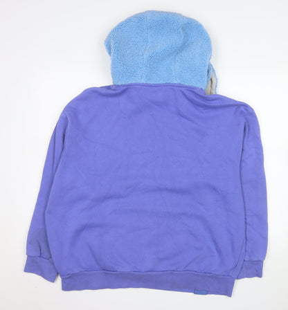 Disney Women Purple Stitch Hoodie XL Pullover Hooded Sweatshirt