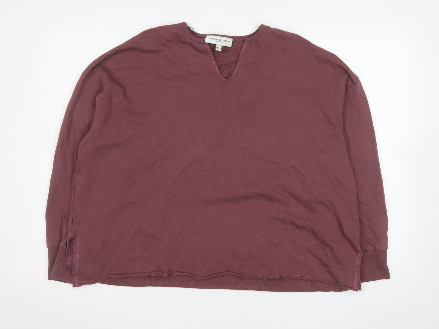 Carolyn Donnelly Women Plum Long Sleeve Pullover Sweatshirt Size M