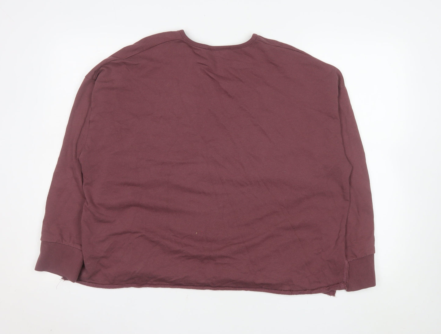 Carolyn Donnelly Women Plum Long Sleeve Pullover Sweatshirt Size M