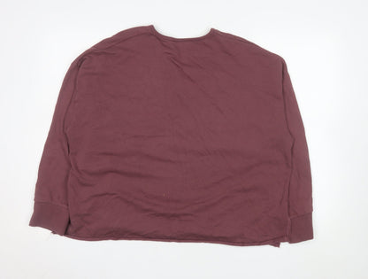 Carolyn Donnelly Women Plum Long Sleeve Pullover Sweatshirt Size M
