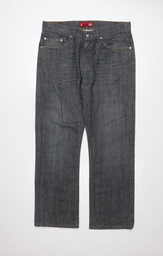 Levi's 503 Men's Grey Straight Fit Denim Jeans W35 L34