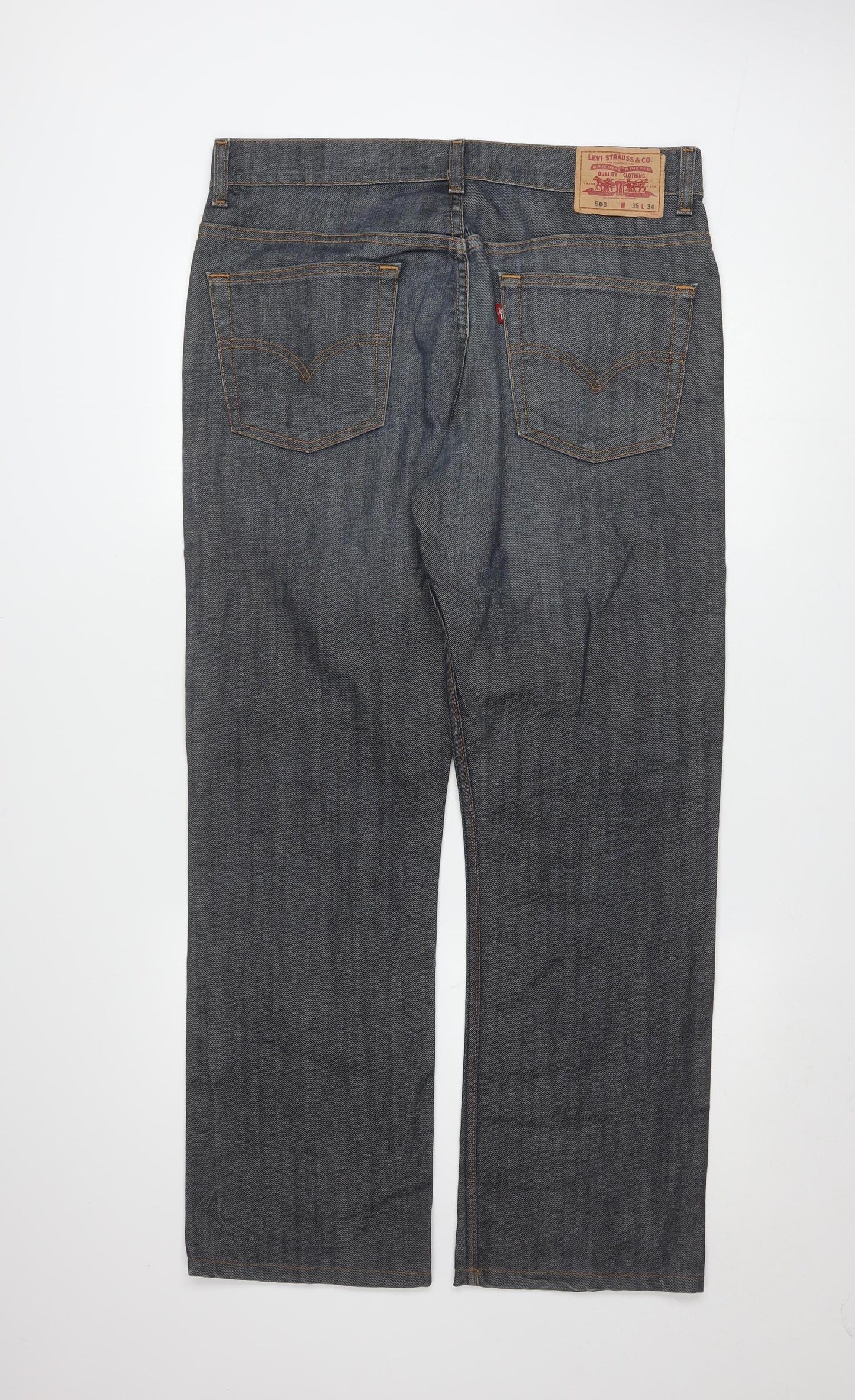 Levi's 503 Men's Grey Straight Fit Denim Jeans W35 L34