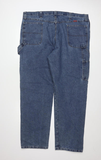 Wrangler Men's Blue Denim Straight Jeans 42x32 Regular Fit