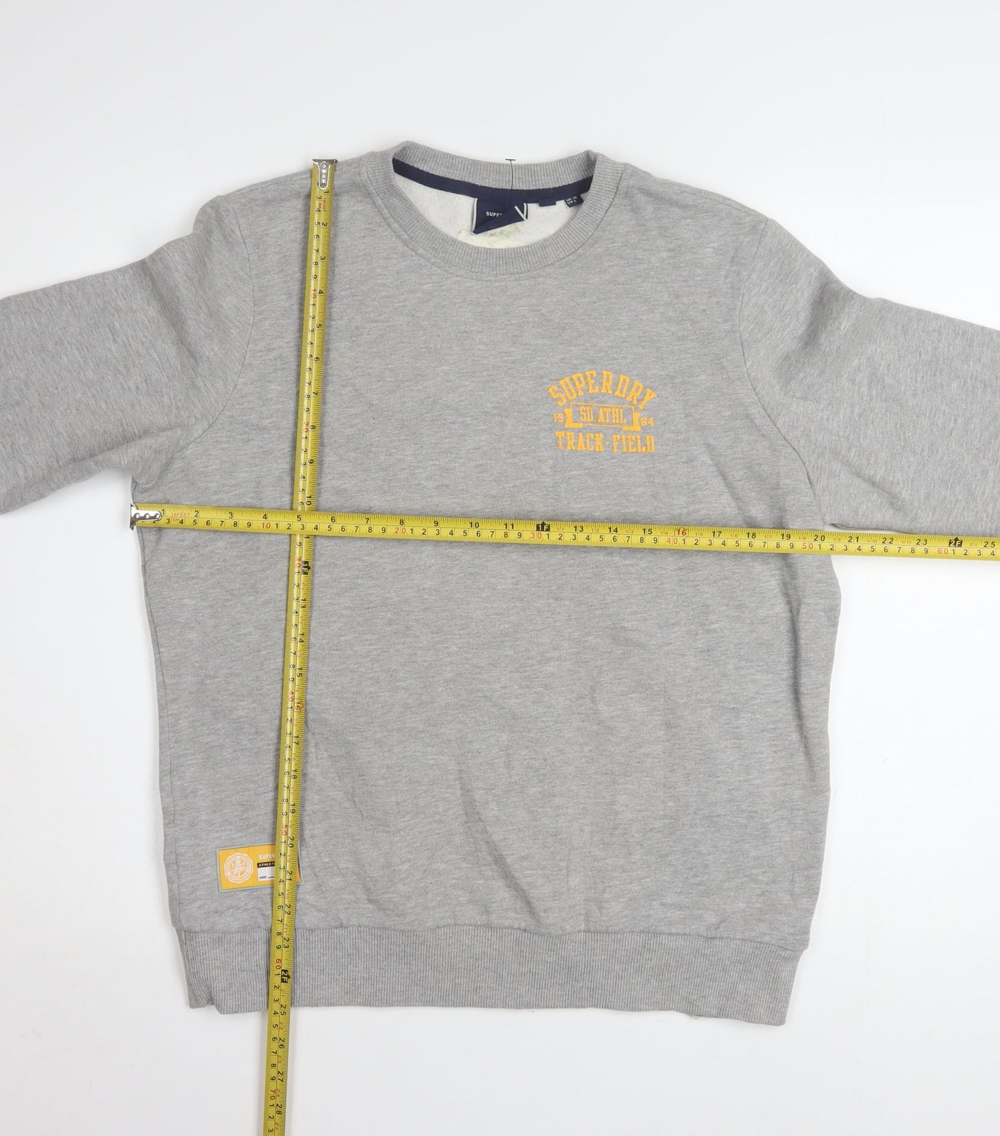 Superdry Womens Grey UK 10 Crew Neck Pullover Sweatshirt