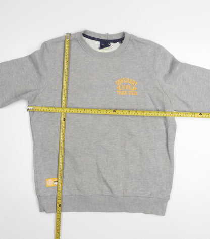 Superdry Womens Grey UK 10 Crew Neck Pullover Sweatshirt
